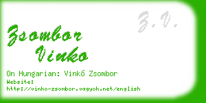 zsombor vinko business card
